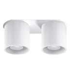 Plafonnier Orbis 2 aluminium blanc