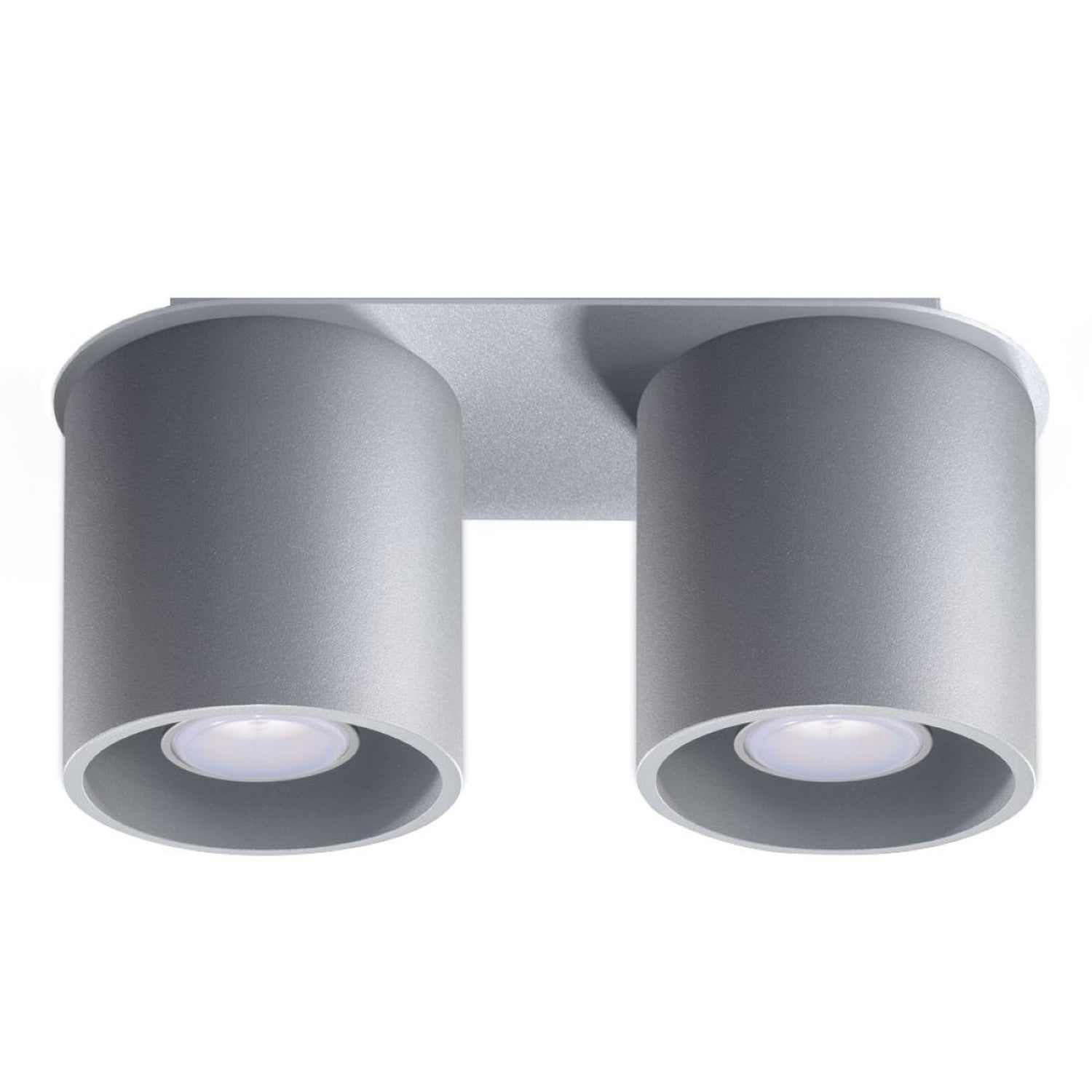 Plafonnier Orbis 2 aluminium gris
