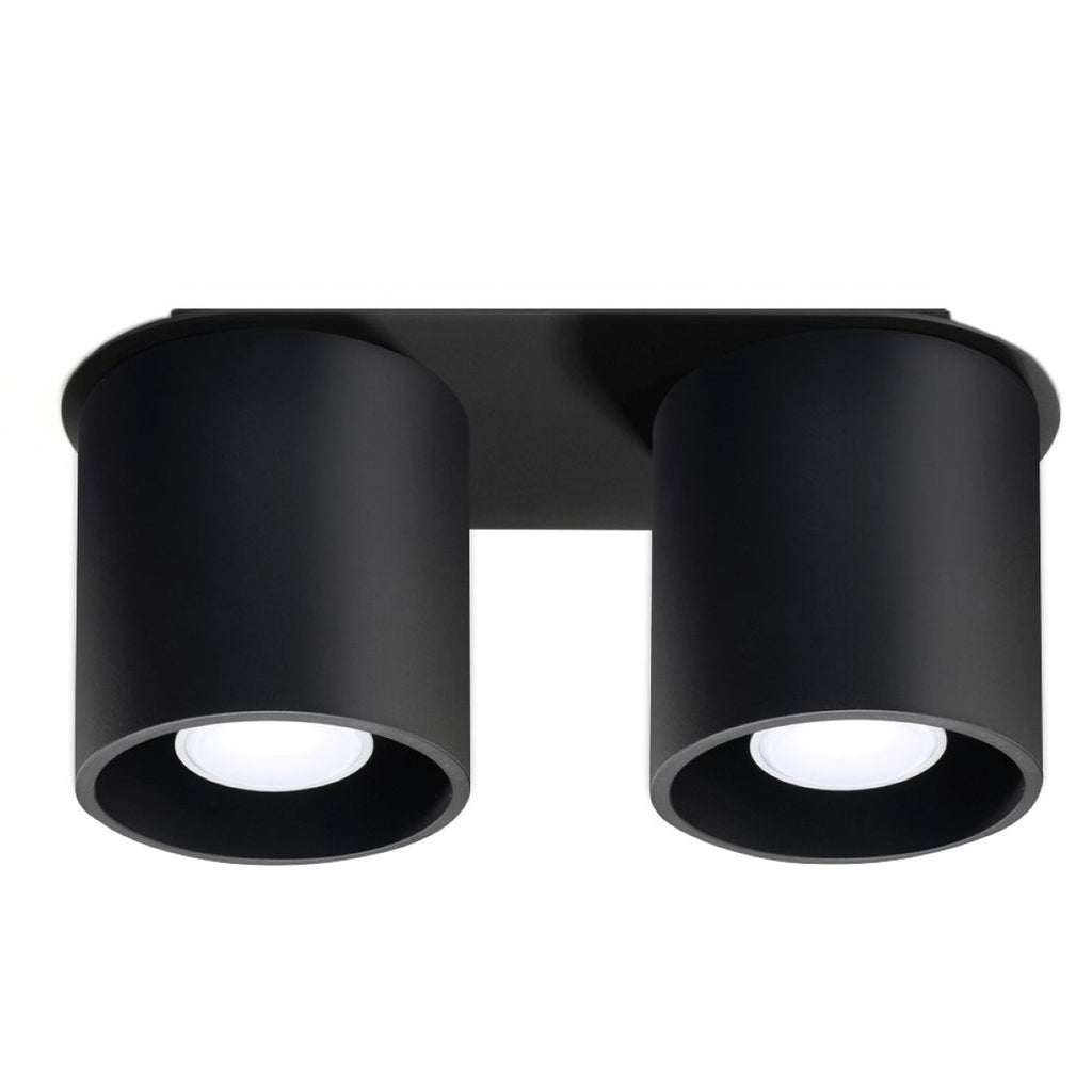 Plafonnier Orbis 2 aluminium noir