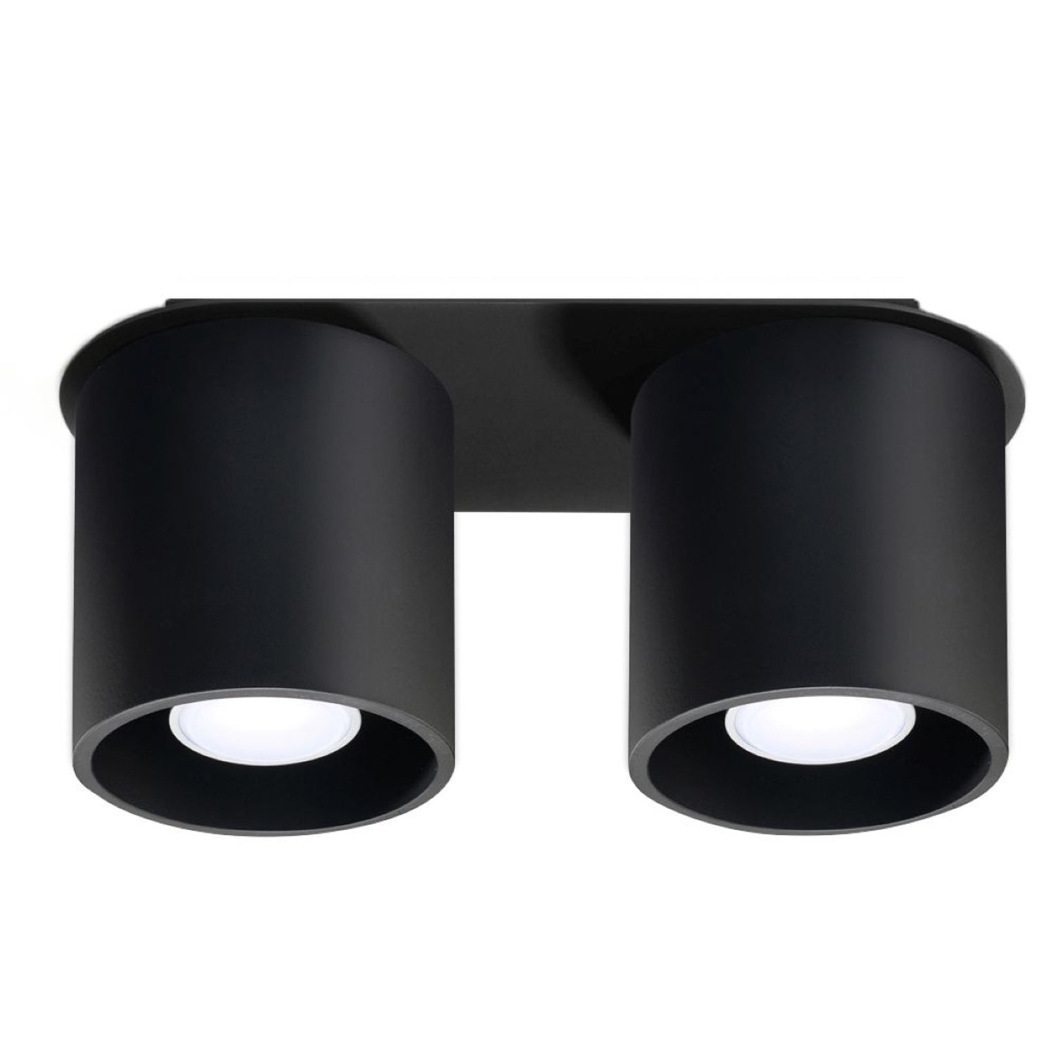 Plafonnier Orbis 2 aluminium noir