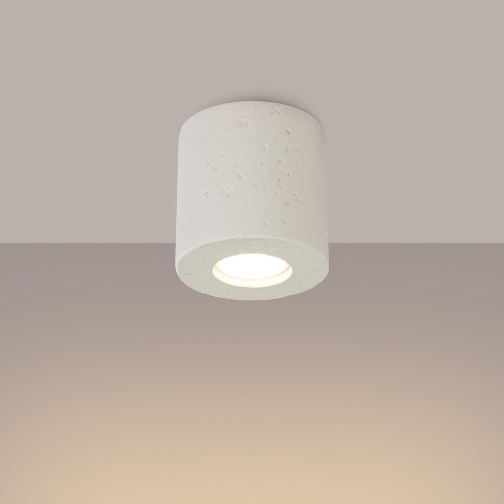 Plafonnier Orbis béton beige GU10, en éclairage