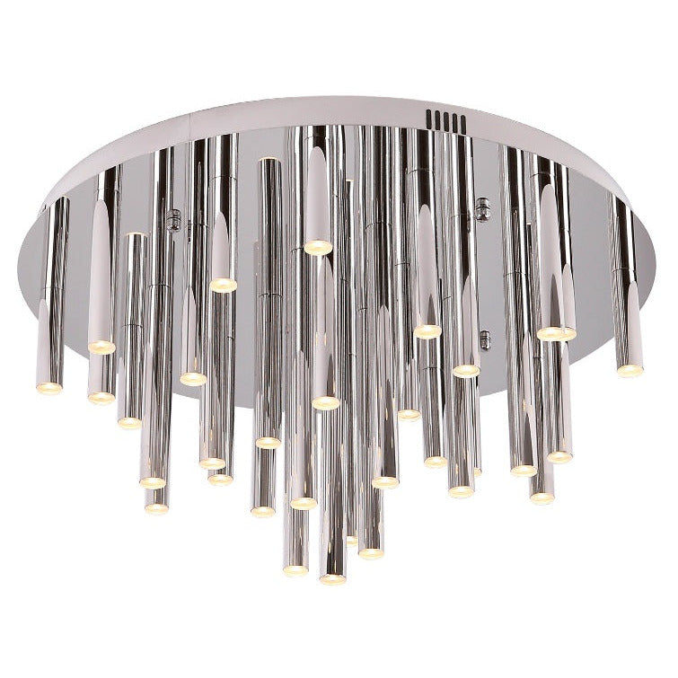 Plafonnier Organic 60 cm chromé à variateur
