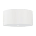Plafonnier Otto 50, abat-jour tambour en tissu blanc, vue de face