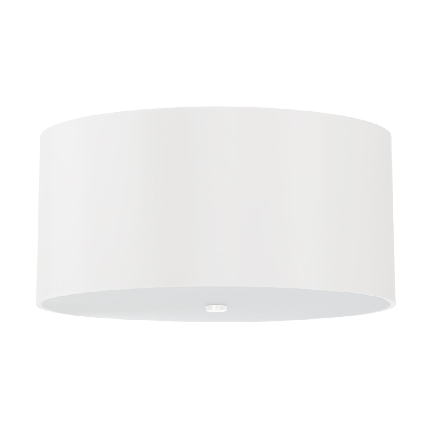 Plafonnier Otto 50, abat-jour tambour en tissu blanc, vue de face