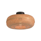 Plafonnier Palawan bambou naturel galette 40 cm E27