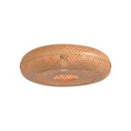 Plafonnier Palawan bambou naturel galette 60 cm E27