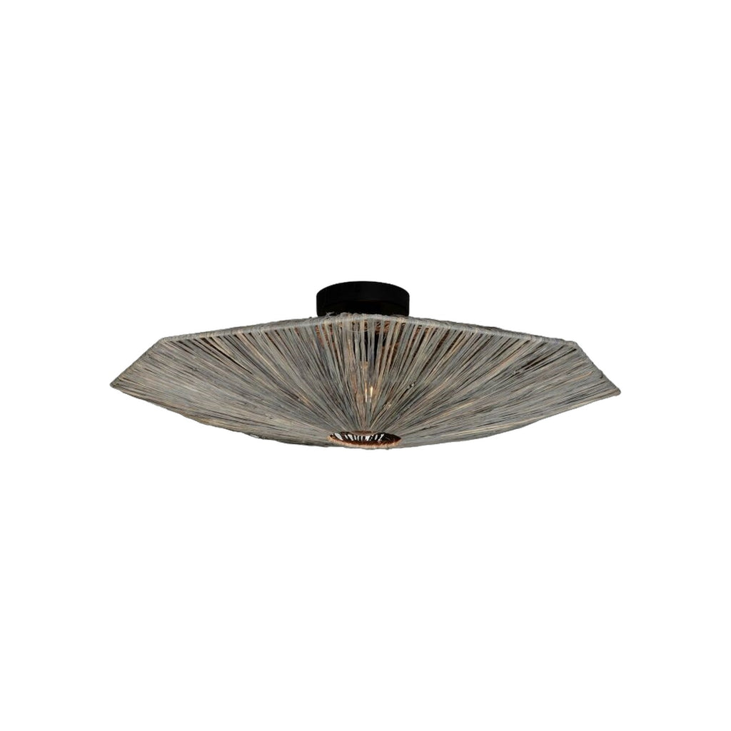 Plafonnier Panama raphia gris foncé 65 cm E27