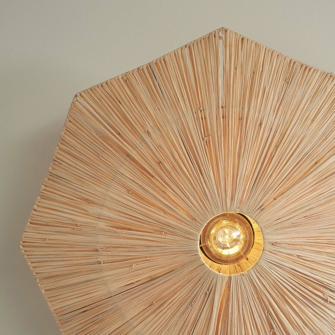 Plafonnier Panama raphia naturel 65 cm E27, vue 2