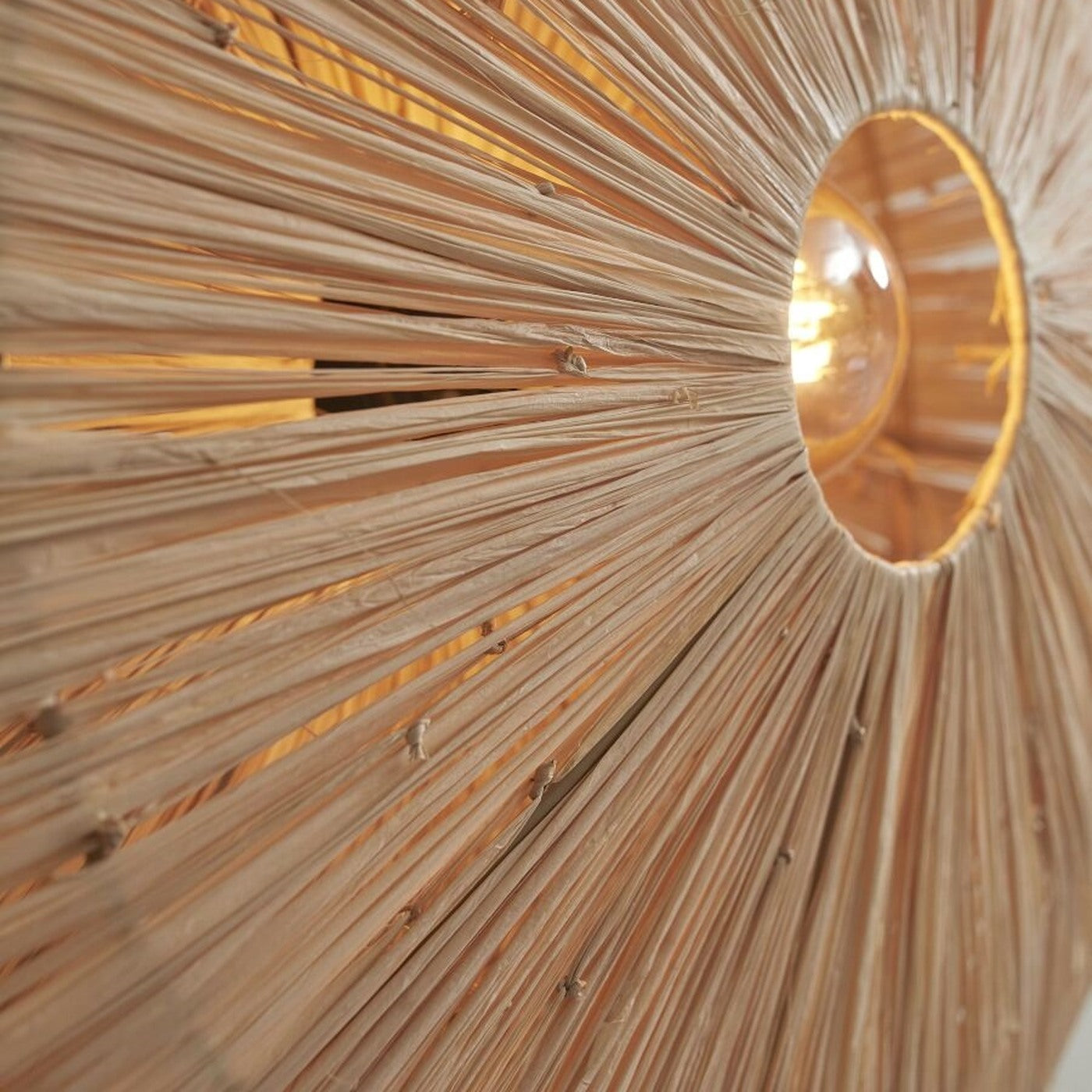Plafonnier Panama raphia naturel 65 cm E27, vue 6