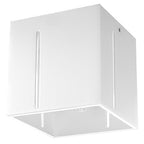 Plafonnier Pixar aluminium blanc, cube à fentes verticales, vue d'ensemble