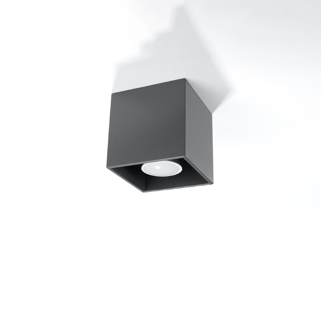 Plafonnier Quad 1 anthracite vue de profil