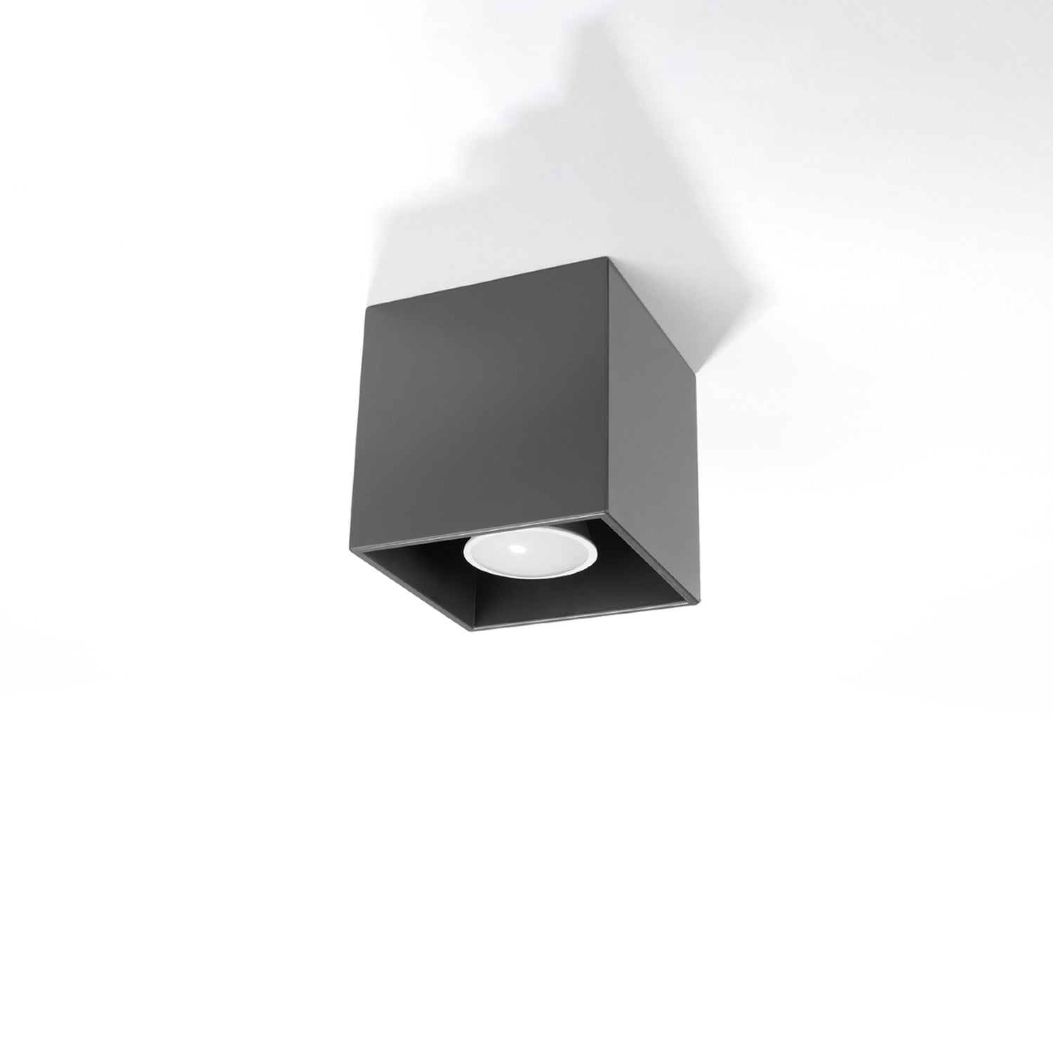 Plafonnier Quad 1 anthracite vue de profil