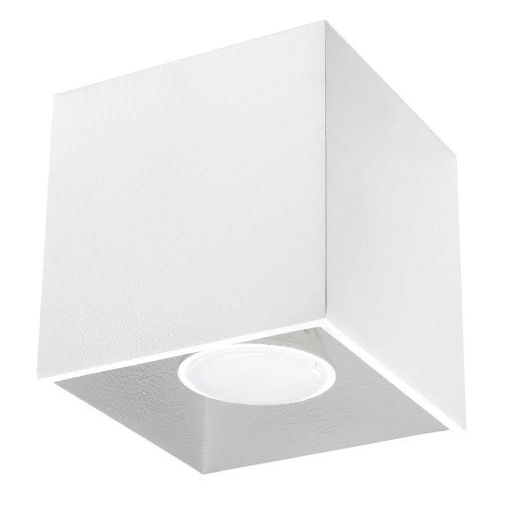 Plafonnier Quad 1 aluminium blanc