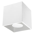Plafonnier Quad 1 aluminium blanc