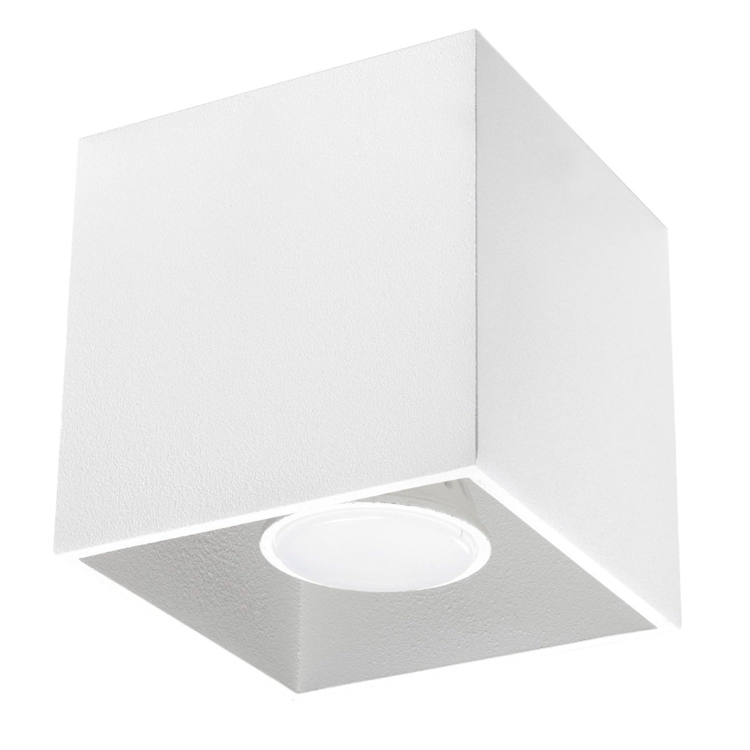 Plafonnier Quad 1 aluminium blanc