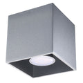 Plafonnier Quad 1 aluminium gris