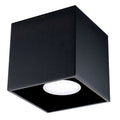 Plafonnier Quad 1 aluminium noir