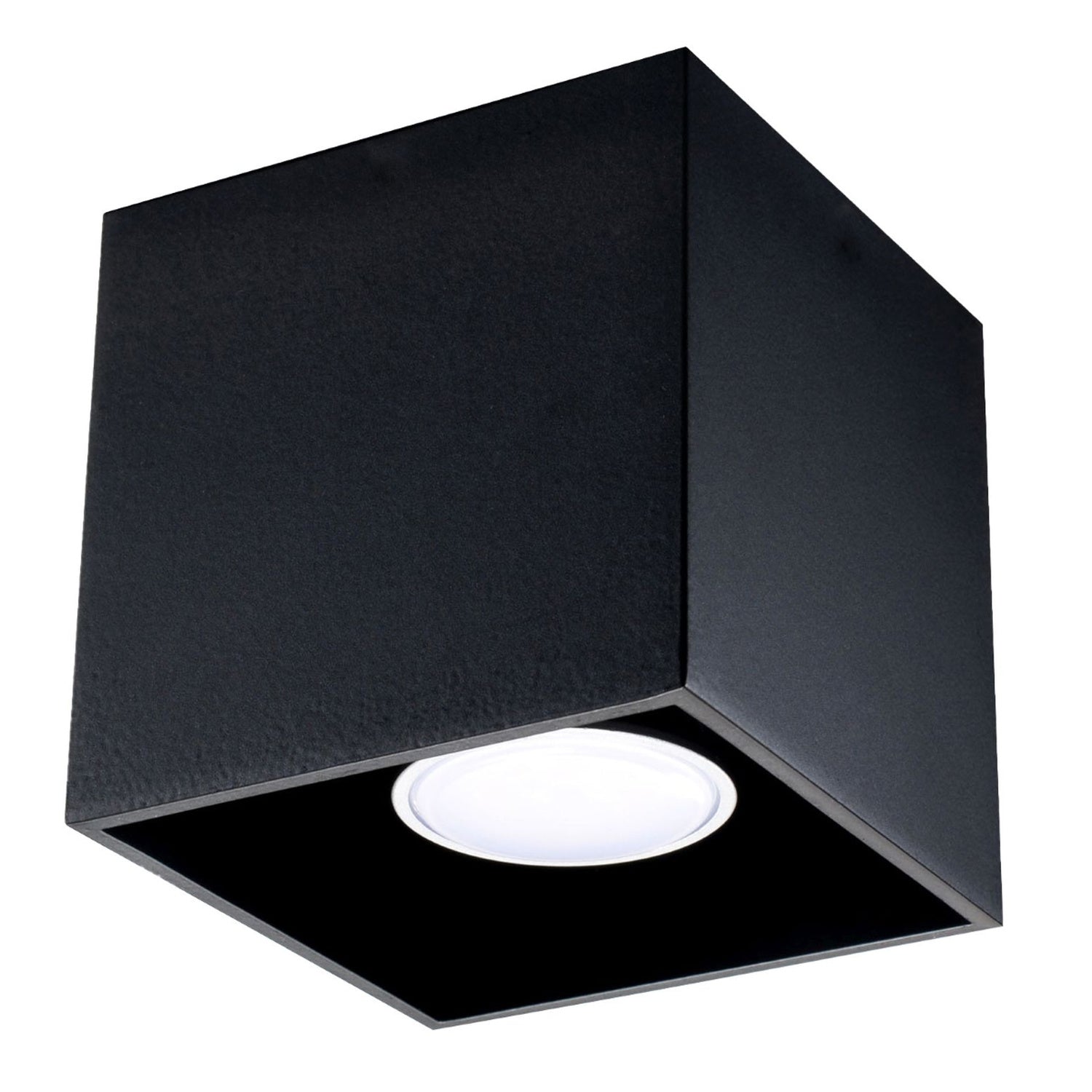 Plafonnier Quad 1 aluminium noir