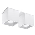 Plafonnier Quad 2 aluminium blanc