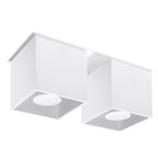 Plafonnier Quad 2 aluminium blanc