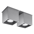 Plafonnier Quad 2 aluminium gris