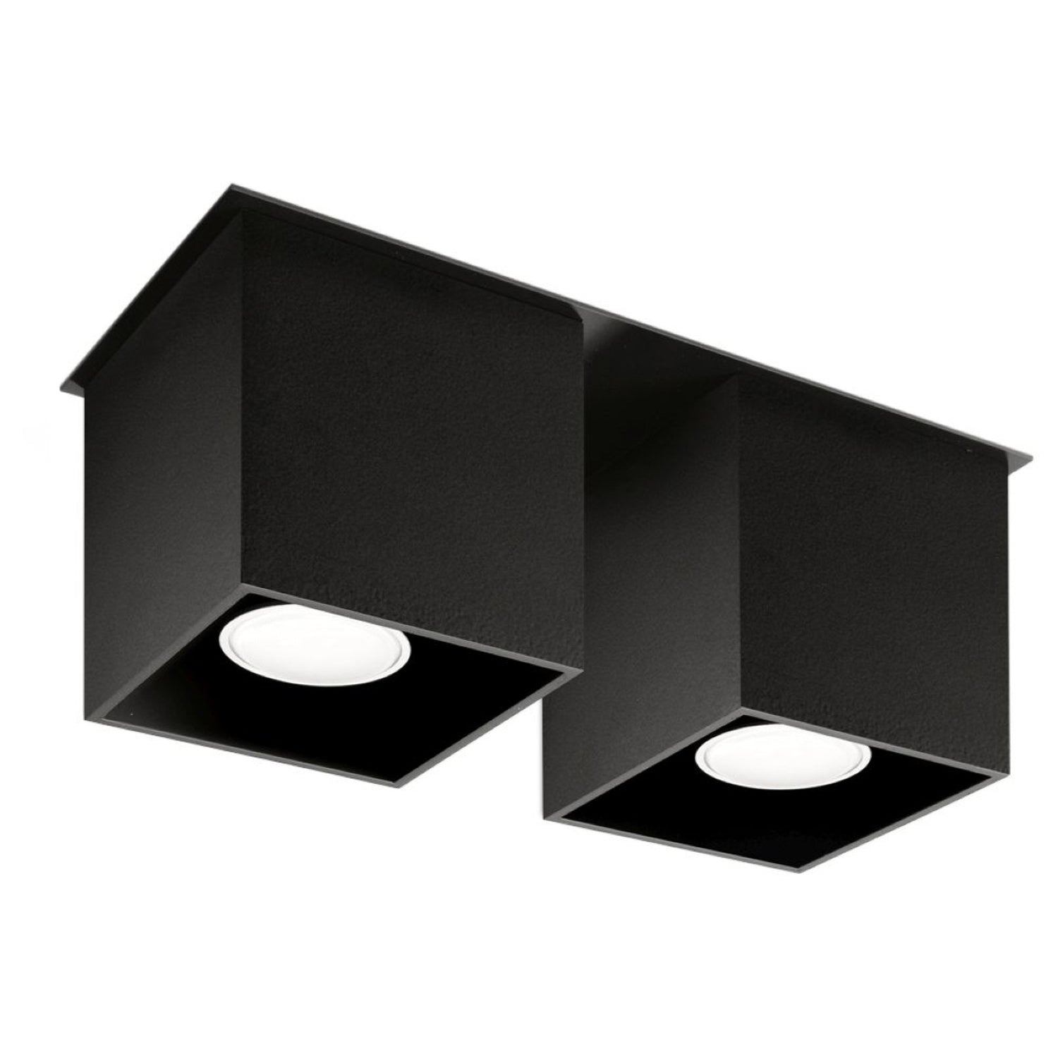Plafonnier Quad 2 aluminium noir