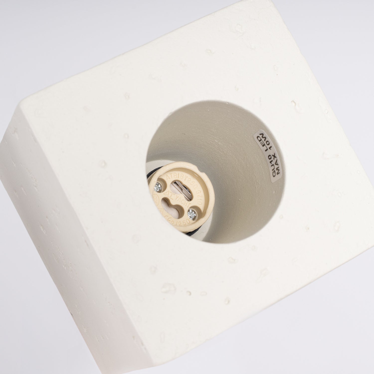 Plafonnier Quad béton beige GU10, gros plan