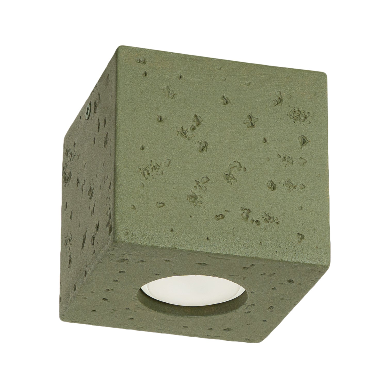 Plafonnier Quad béton vert olive GU10