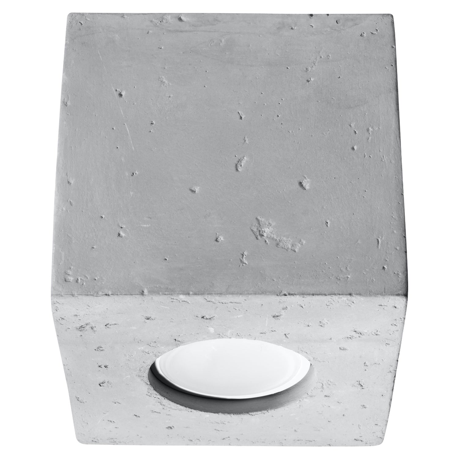 Plafonnier Quad, un spot cubique en béton brut