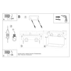 Schéma de montage du plafonnier Quad Maxi blanc