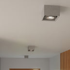 Plafonnier Quatro 2 béton, downlight au plafond