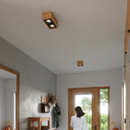 Plafonnier Quatro 2 bois naturel dans un intérieur scandinave
