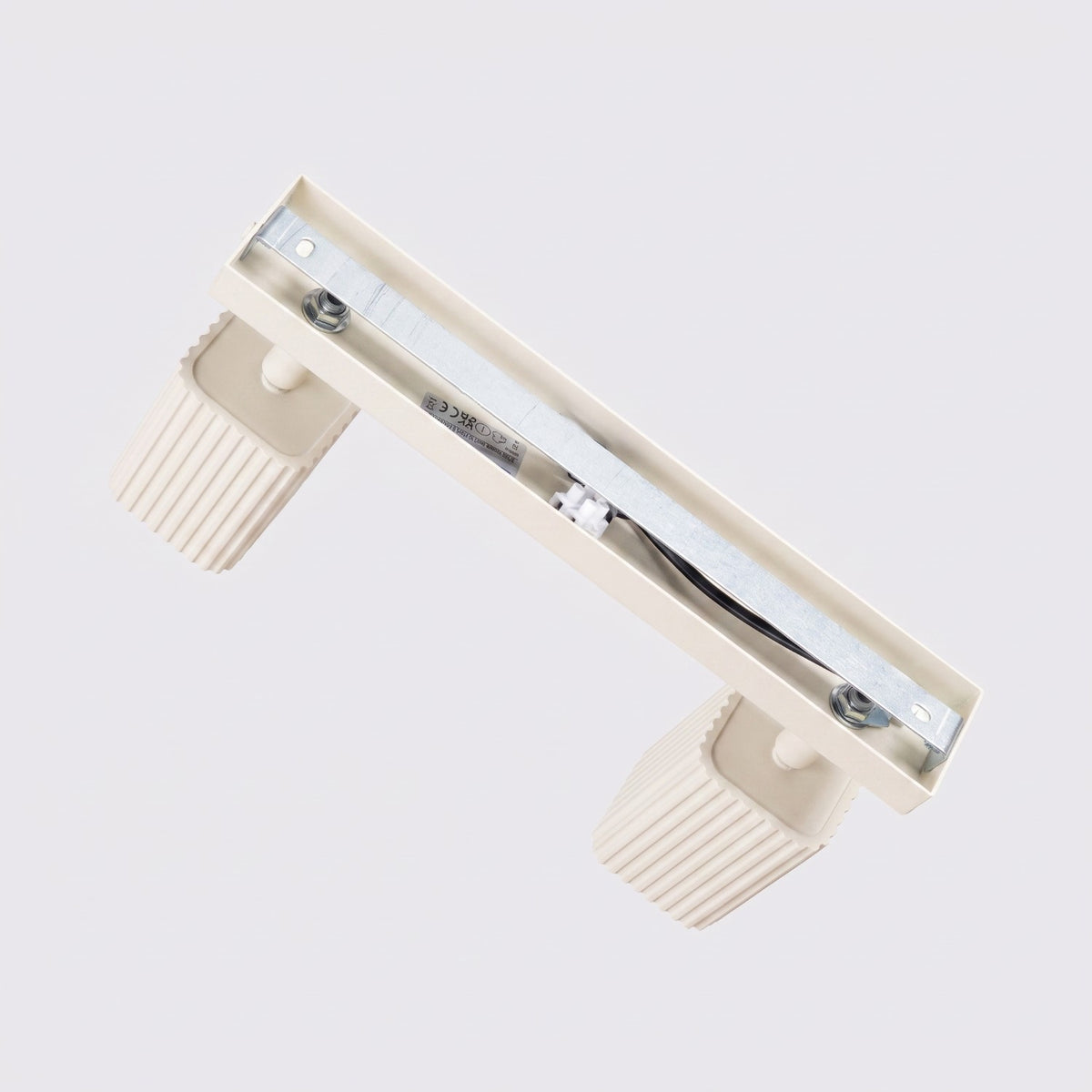 Platine de fixation et bornier de raccordement du plafonnier Rayo 2 laque beige