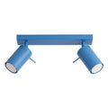 Plafonnier Ring 2 acier bleu azur GU10