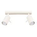 Plafonnier Ring 2 acier beige GU10, spot cylindrique orientable en acier laqué