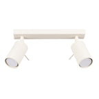 Plafonnier Ring 2 acier beige GU10, spot cylindrique orientable en acier laqué