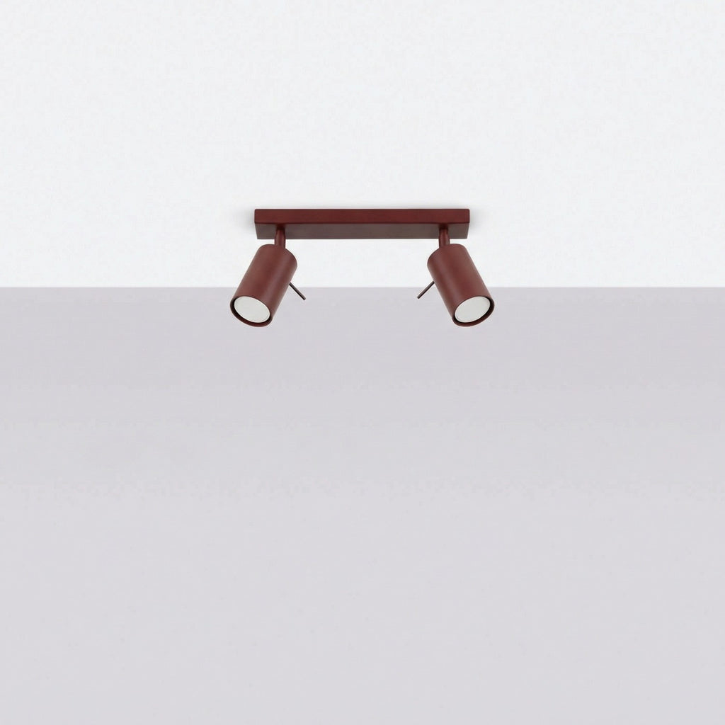Plafonnier Ring 2 acier bordeaux GU10, vue 2