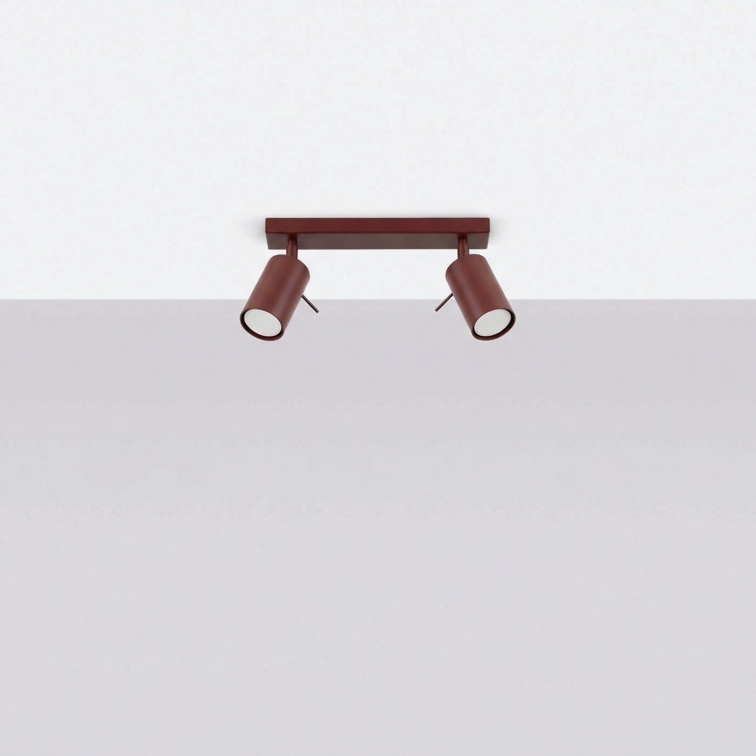 Plafonnier Ring 2 acier bordeaux GU10, vue 2