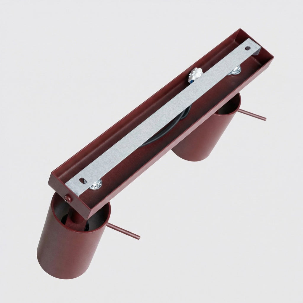 Plafonnier Ring 2 acier bordeaux GU10, vue 4