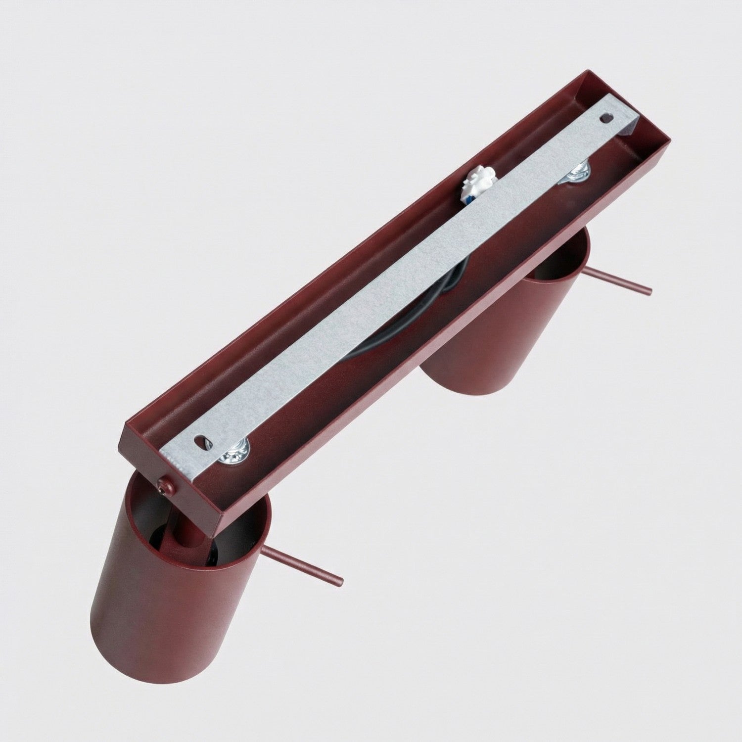 Plafonnier Ring 2 acier bordeaux GU10, vue 4