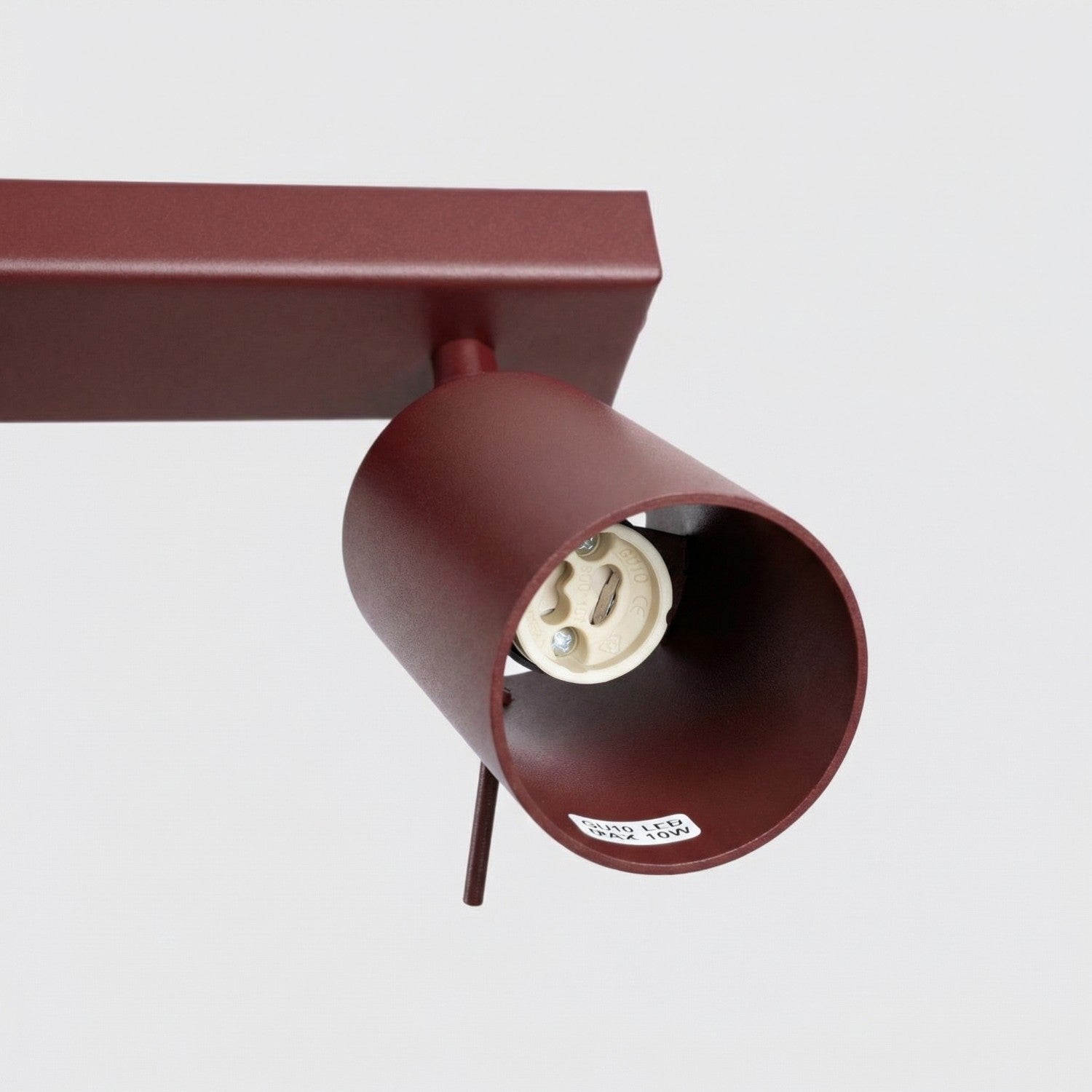 Plafonnier Ring 2 acier bordeaux GU10, vue 5