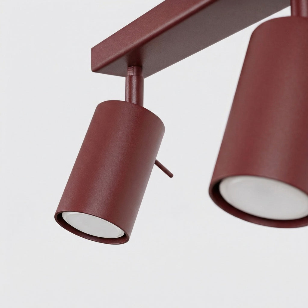 Plafonnier Ring 2 acier bordeaux GU10, vue 7