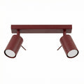 Plafonnier Ring 2 acier bordeaux GU10