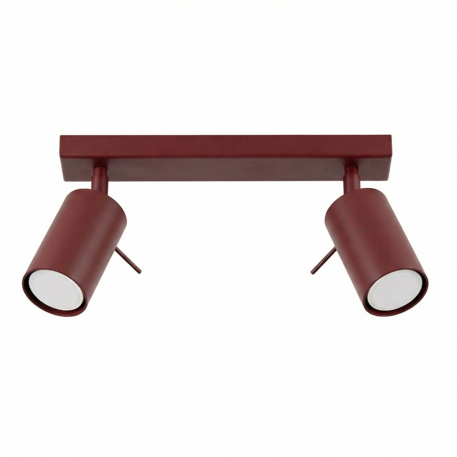 Plafonnier Ring 2 acier bordeaux GU10