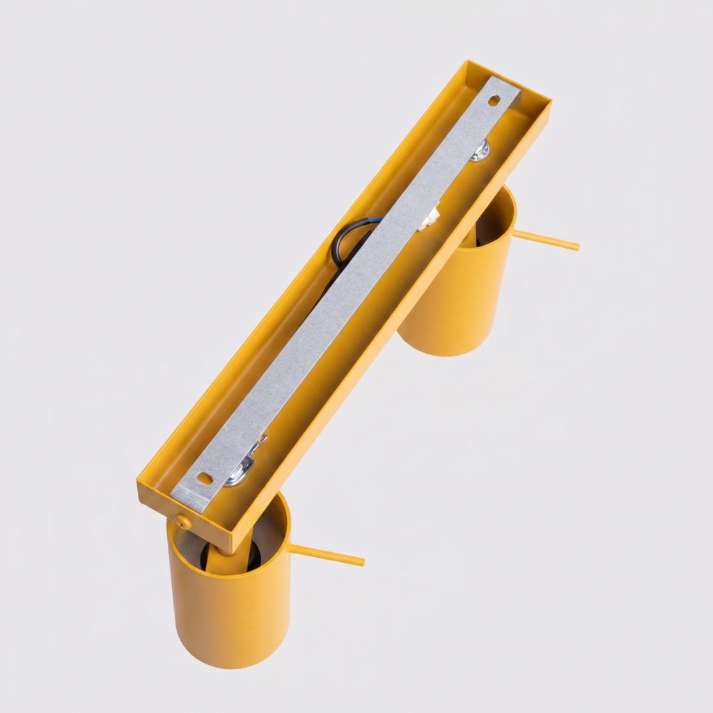 Plafonnier Ring 2 acier jaune GU10, vue 4
