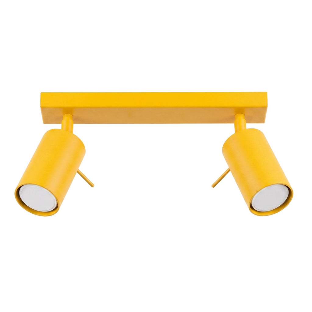 Plafonnier Ring 2 acier jaune GU10