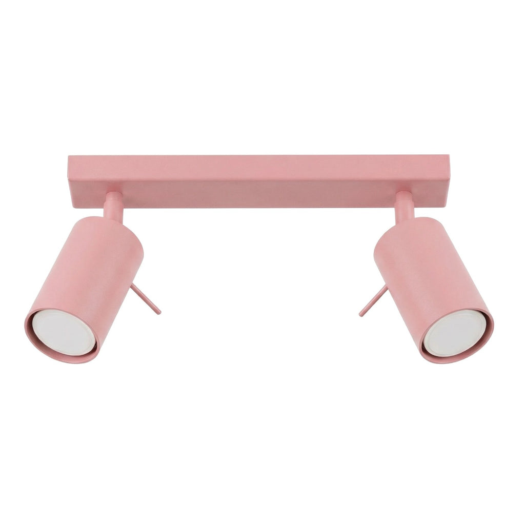 Plafonnier Ring 2 acier rose GU10