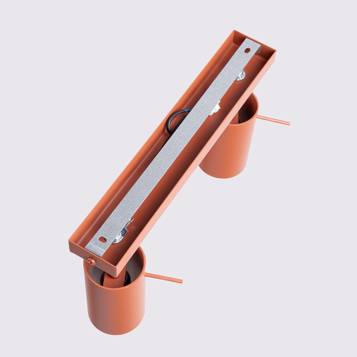 Plafonnier Ring 2 acier rouge ocre GU10, détail