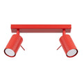 Plafonnier Ring 2 acier rouge GU10