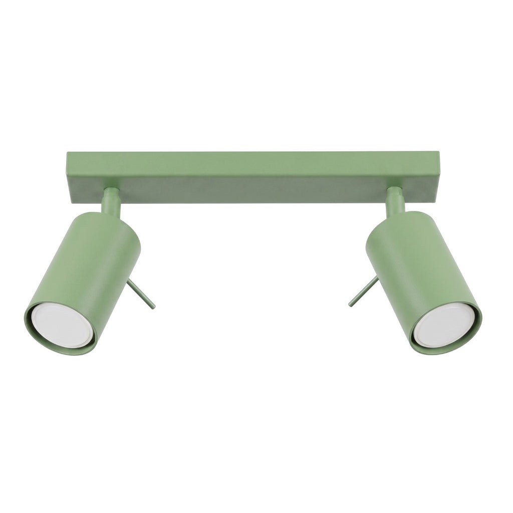 Plafonnier Ring 2 acier vert sauge GU10